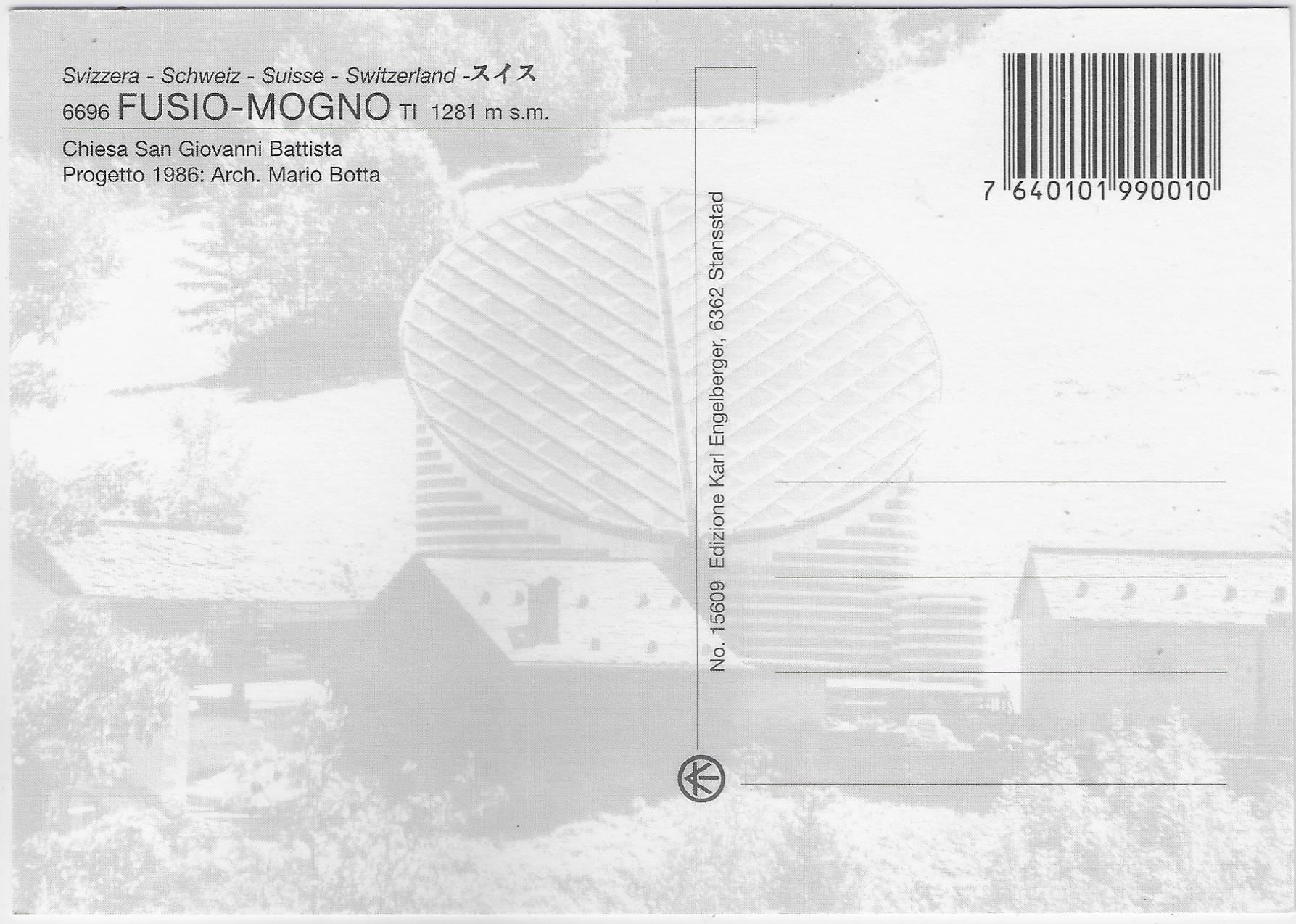 Ansichtskarten: Fusio-Mogno TI - Mario Botta – Gebraucht aus Ettingen von Kartenplanet 1