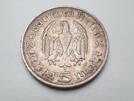 🇩🇪 Third Reich: 5 Reichsmark 1935 D. Silver
