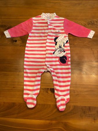 Strampler / Pyjama, Gr. 80, 🌷🐭🌸 Minnie Mouse