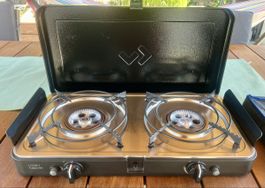CADAC 2-Cook 3 Turbo FFD Kocher mit Zubehoer und Grillplatte