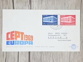 CL14 Enveloppe + Timbre Pays-Bas 1969