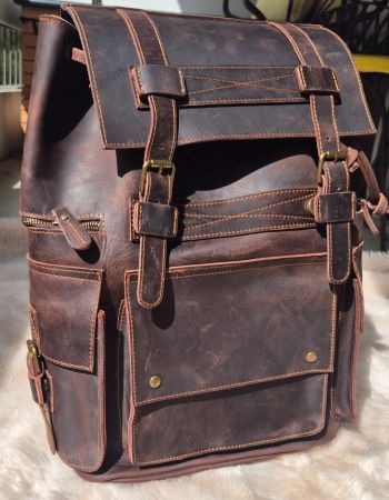 LEDERRUCKSACK RUCKSACK TASCHE LEDER NEU NP 390 CHF BAG TOP