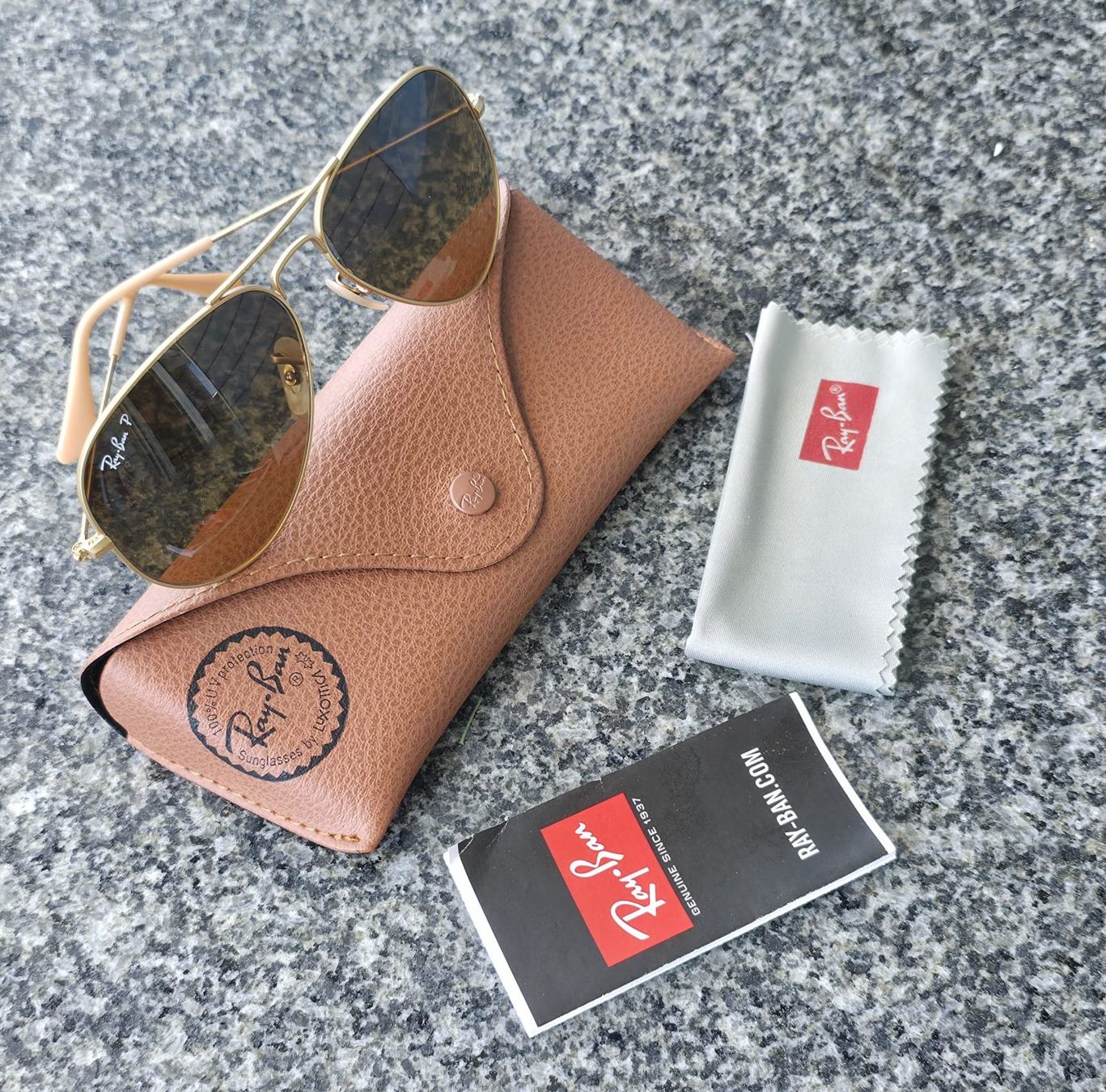 Ray-Ban Occhiali & Lenti: Ray-Ban Aviator 3025 112/M2 58-14 Brown Polarized Gradient – Nuovo (secondo la descrizione) da Nänikon venduto da Bi9Ca2Ec