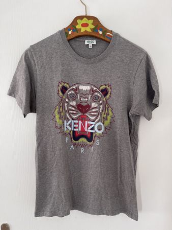Kenzo T-Shirt Grau Tiger, XS, Top Zustand, Oryginal, y2k