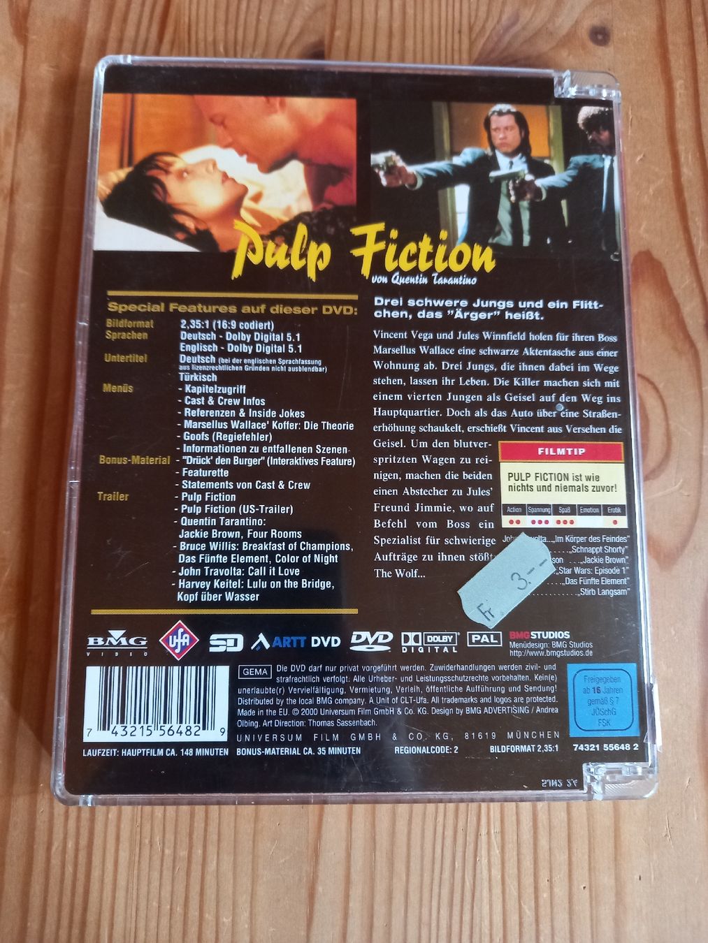 Tutti i DVDs: Pulp Fiction von Quentin Tarantino – Usato da Langenthal venduto da noa_9wcy 2