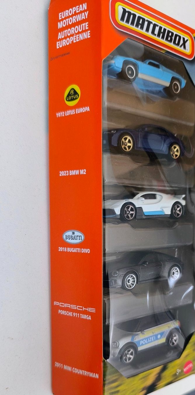 Matchbox Modellini d'auto: Matchbox 5 Pack Lotus, BMW M2, Bugatti, Porsche 911, Mini – Nuovo e nell'imballaggio originale da Muttenz venduto da hak_dsk9 1