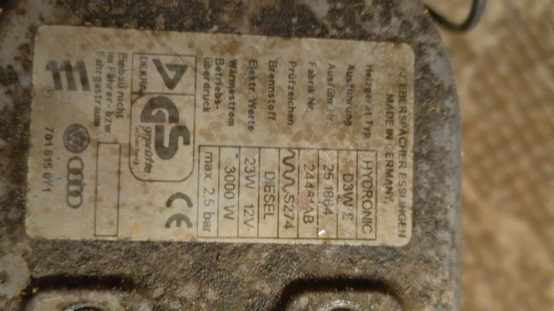 Eberspächer Radiateurs: 2x Eberspächer D3WZ – D'occasion à Bütschwil par brasseriehocker 2
