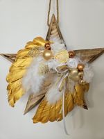 Weihnachten Stern Flügel Gold Weihnachtsstern Holz Türkranz