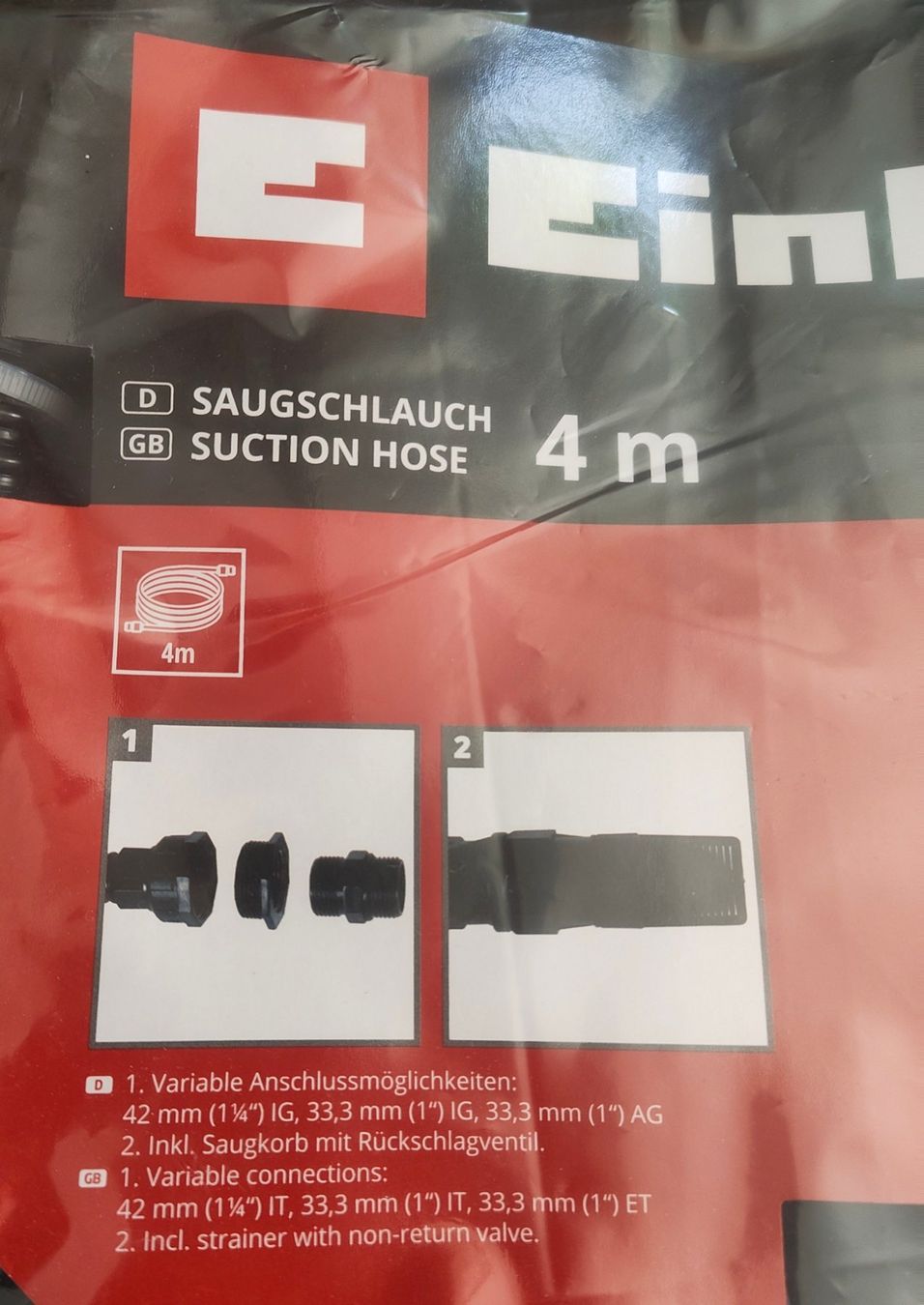 Einhell Tubi & Tubi flessibili: Einhell Saugschlauch 4m [NEU] – Nuovo e nell'imballaggio originale da Arlesheim venduto da Jokerman69 1