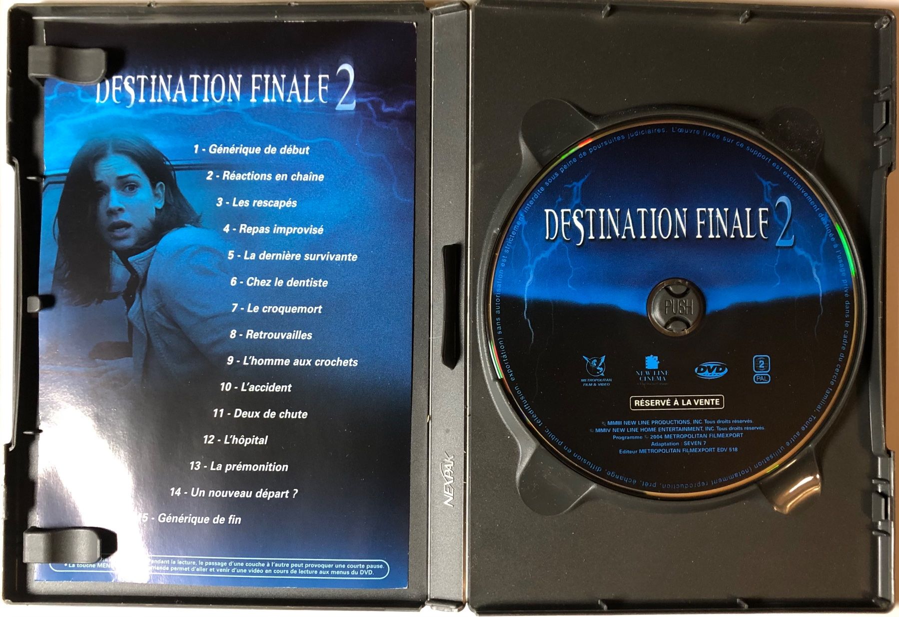 Tous les DVDs: DESTINATION FINALE 2 – D'occasion à Poliez-Pittet par Newtown-Records 2