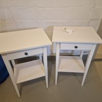 2 IKEA hemnes nighstand white with wireless charger