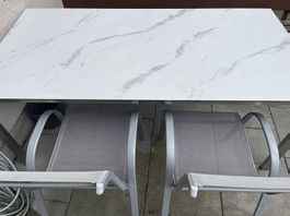 Gartentisch Keramik-Glas Marmor Optik 180x90 cm