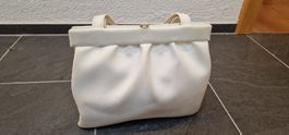 Elegante Vintage Handtasche Weiss, Retro Style