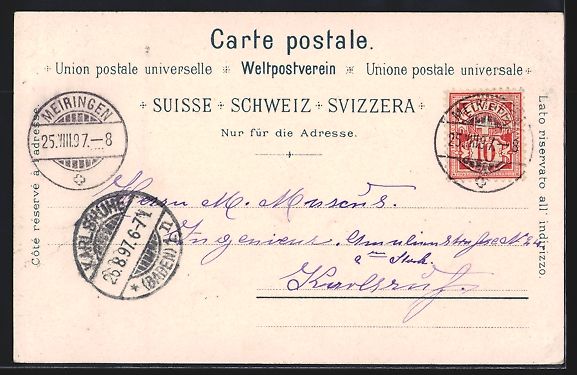 Ansichtskarten: Litho Meiringen /Berneroberland, Reichen – Gebraucht aus Berlin von bartko-reher 1