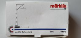 Märklin 74100 - 10x Mast für Fahrleitung mit Sockel C-Gleis