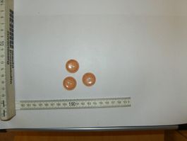 3 Knöpfe Ø 23 mm Kunststoff Rosa