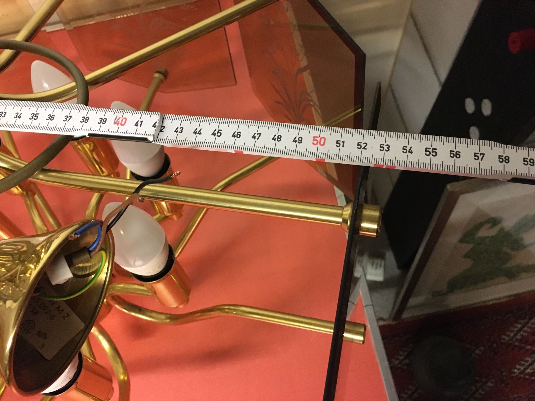 Kronleuchter & Deckenlampen: Wunderschöne Decken Hängelampe aus Messing 80 - er Jahre – Gebraucht aus Lanzenhäusern von vic63 6
