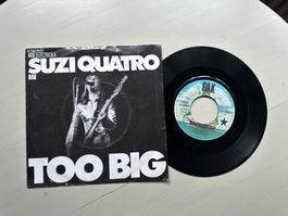 SUZI QUATRO tolle Single Too big Kult Hit Top 70's