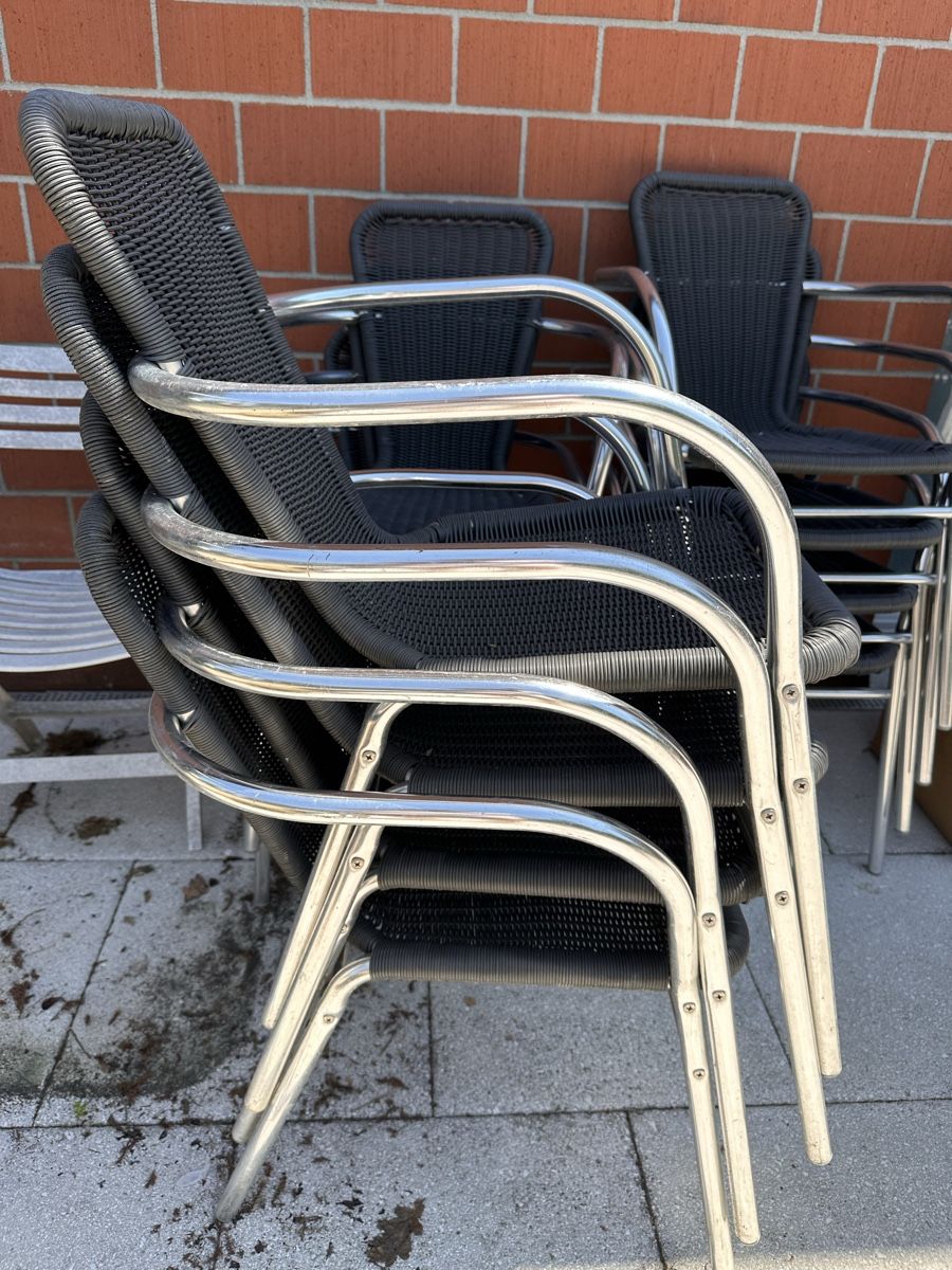 Sedie: Bistro/Gartenstuhl Aluminium, dunkelgrau  – Usato da Dübendorf venduto da medusa37 1