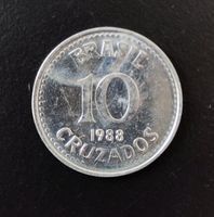 10 Cruzados Münze Brasilien 1988
