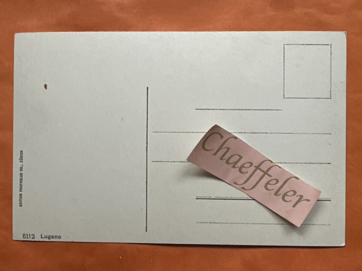 Cartoline postali: 5112 Lugano Seeufer mit Alpenpanorama  – Usato da Zürich venduto da Chaeffeler 1