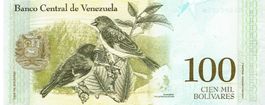 Venezuela 100000 Bolivares 2017 P-100b UNZ Serie B