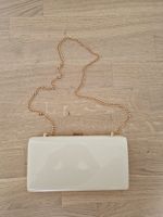 Neu Elegante Clutch in Weiss mit goldener Kette