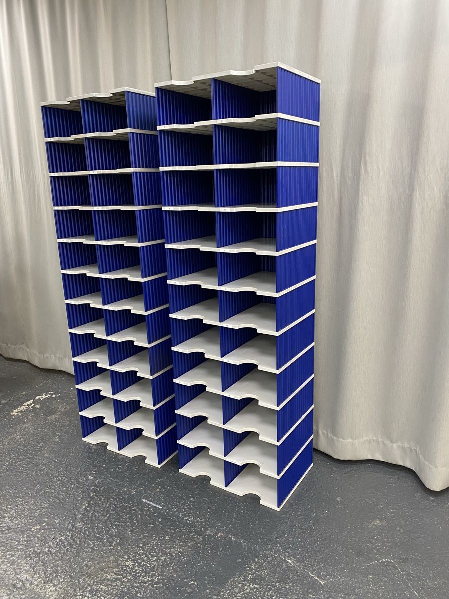 Scaffali: 2x Ablagefach Regale blau weiss 20 Fächer pro Regal – Usato da Hägglingen venduto da Karin0802 1
