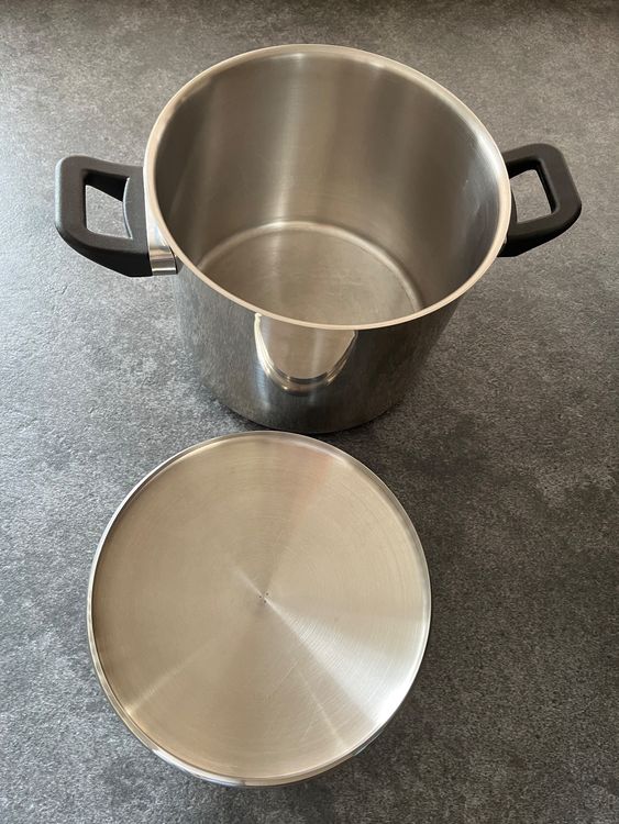 Zanetti Edelstahl-Deckel 24 Cm – Mit Kunststoffgriff, Für Töpfe Und Pfannen, Spülmaschinenfest