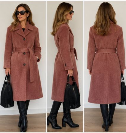 BURBERRY PRORSUM  Wollmantel rosenholz IT38, 34