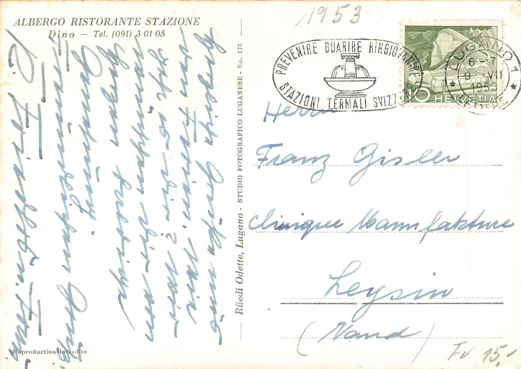 Cartoline postali: Albergo stazione Dino G – Usato da Biasca venduto da Blenio71 1