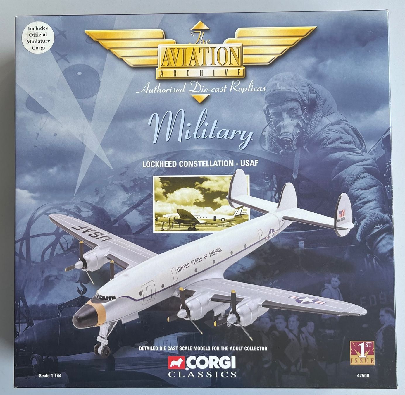 Corgi Toys Kit di modellismo & Modellini statici: Corgi 47506 Lockheed Constellation - US Air Force – Nuovo e nell'imballaggio originale da Laufen venduto da ric_9vmm