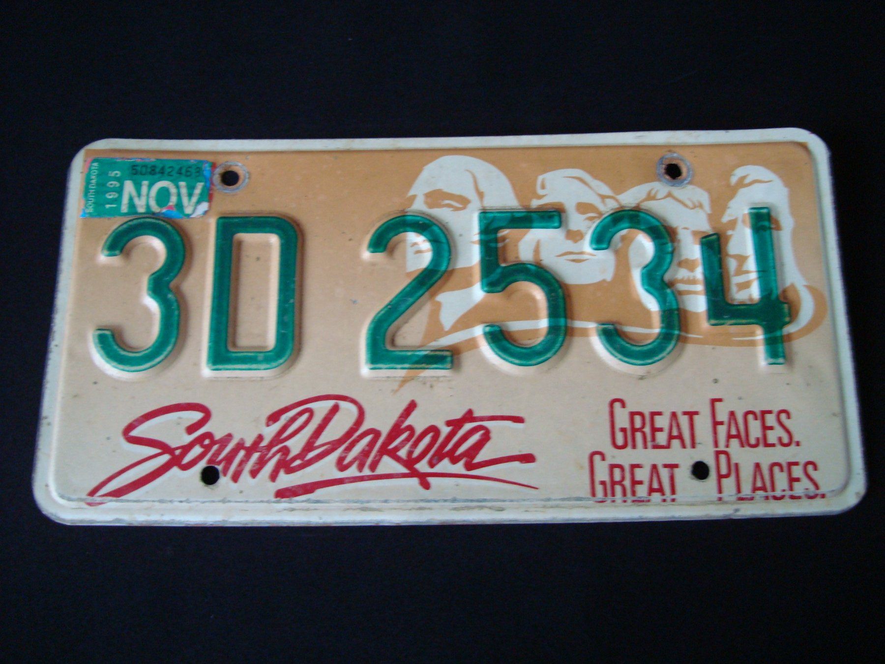 Schilder: SOUTH DAKOTA 3D 2534 – Gebraucht aus Scherz von 5246