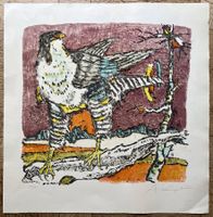 Farblitho von A. Carigiet "der Falke"