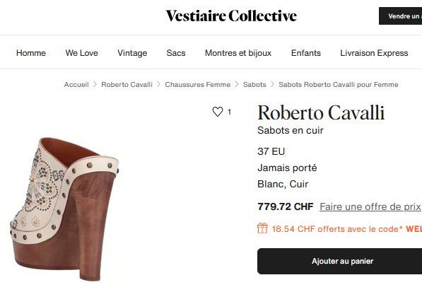 Roberto Cavalli Scarpe da donna: Sabots Roberto Cavalli  .37 Schuhe Mules – Usato da Collonges venduto da Auganien 2