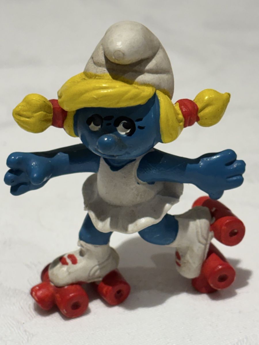 Schleich Statuette: Schleich Schlumpfine auf Rollschuhen 1980 – Usato da Flums venduto da Limatools