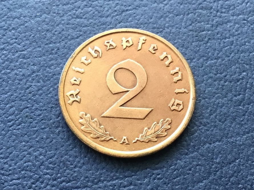 Tutti le monete: 2 Reichspfennig Drittes Reich 1937 A. – Usato da St. Margrethen SG venduto da alfapeugeot10 1