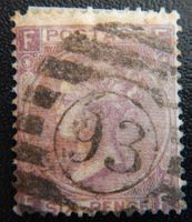 Grossbritannien Kat. 25 Pl.5 gest. 1865 Kat. 50 Euro