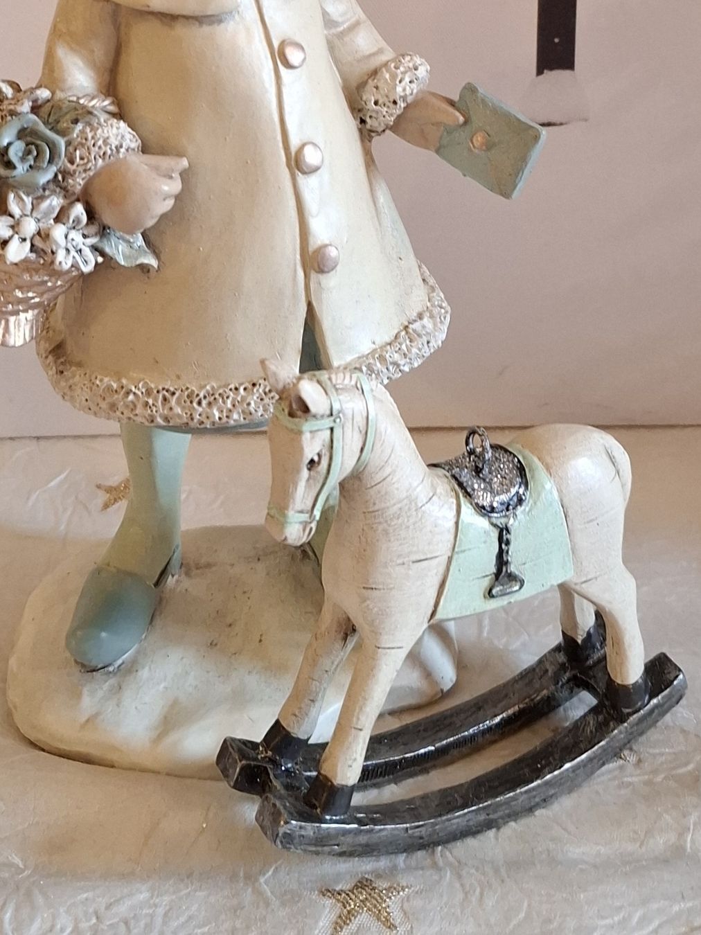 Statuette: VINTAGE BLUMENMÄDCHEN MIT PFERDCHEN – Nuovo (secondo la descrizione) da Gretzenbach venduto da schibaya 2