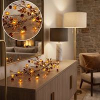 Herbstliche LED Lichterkette / Kürbisdekoration