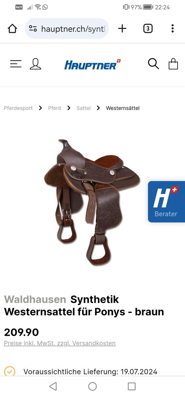 Sattel & Sattelzubehör: Pony Sattel – Gebraucht aus Alpnachstad von conny1786 1