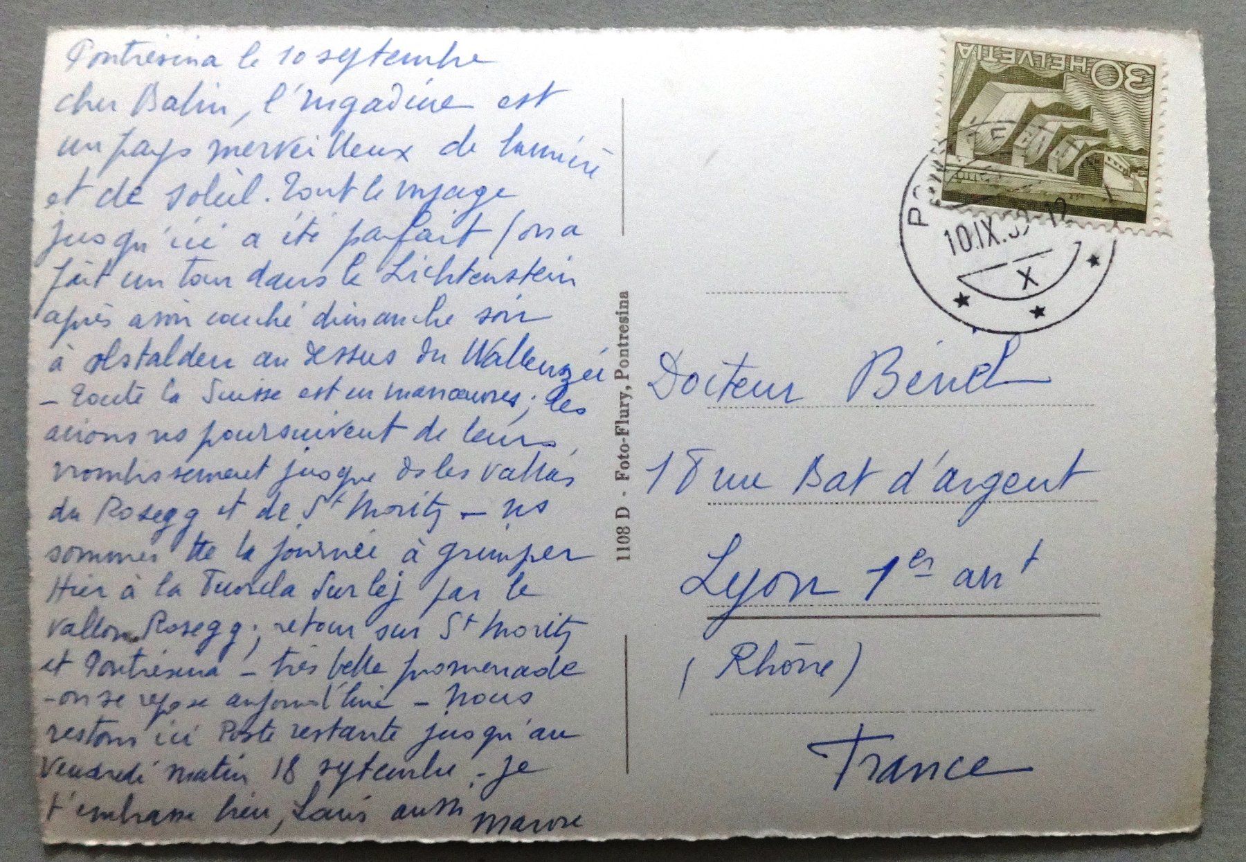 Cartoline postali: Piz Palü – Usato da Fétigny venduto da Billy2miny 1