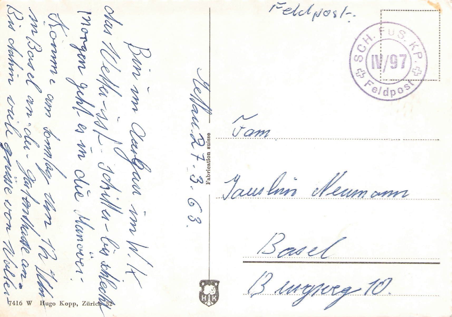 Cartoline postali: Mettau AG , 1963 – Usato da Reichenburg venduto da ibiza18 1