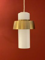 MidCentury Lampe Opalglas & Messing