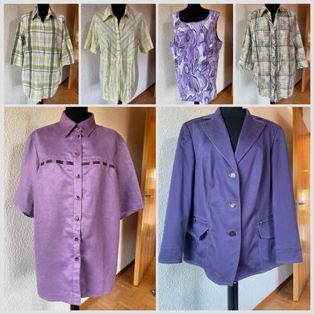 Gr 48 Damen kleiderpaket set grün lila Trendy lot xxl