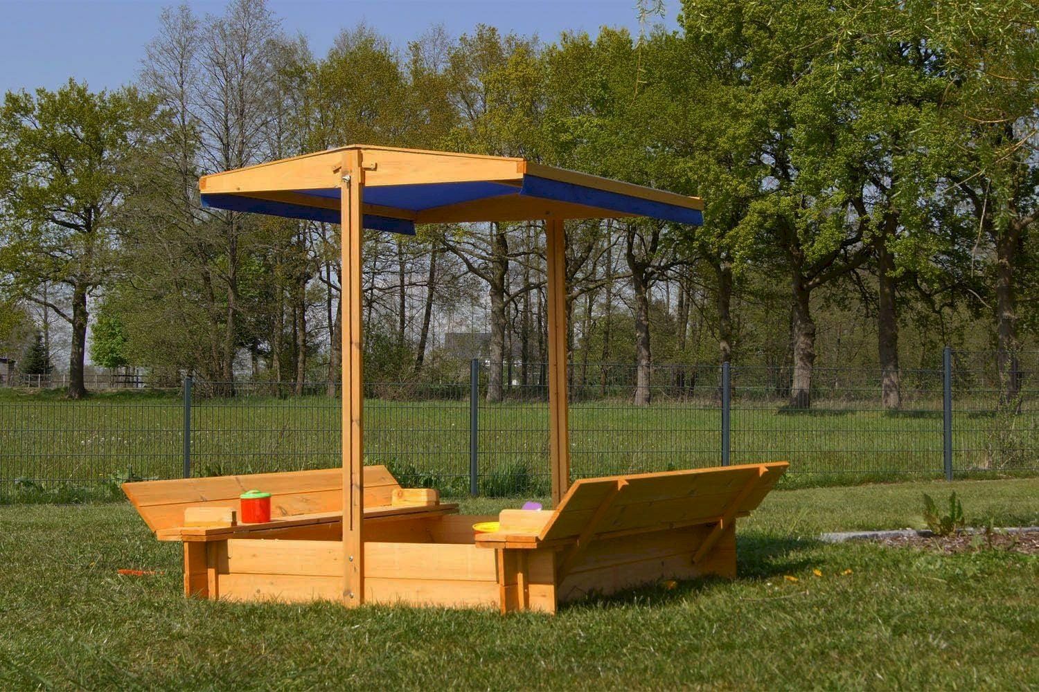 Sabbiera per bambini: Sandkasten mit absenkbaren Dach – Nuovo e nell'imballaggio originale da Bottighofen venduto da zaap 3