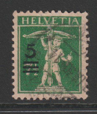 Alle Briefmarken: Aufbrauchsausgabe 1930, Tellknabe 5 auf 7½ Rp. – Defekt aus Reinach BL von heandme