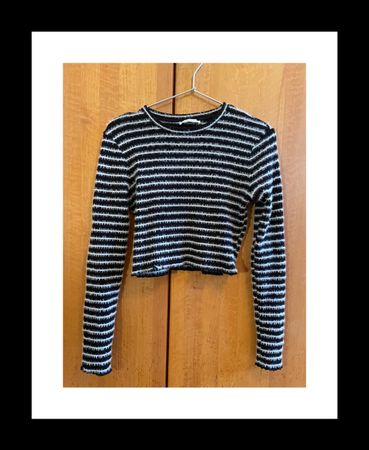 Bershka gestreifter Crop Pullover