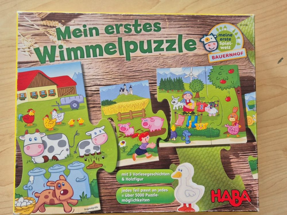 HABA Bauernhoftiere Puzzles - 3 Motive Für Kinder Ab 3 Jahren