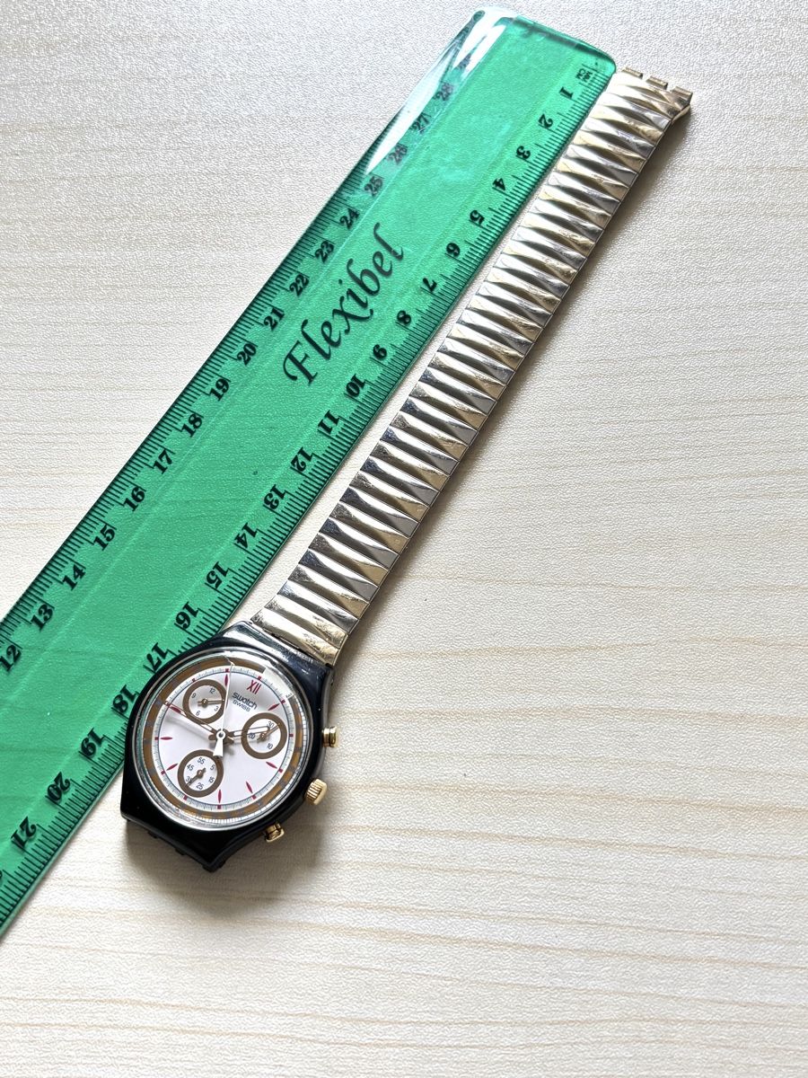 Swatch Orologi: Swatch Chronograph Uhr mit Metallband  – Usato da Grenchen venduto da chththl 7